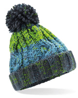 Beechfield Junior Corkscrew Pom Pom Beanie Thick Winter Knit Hat B486B Kids