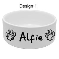 Personalised Ceramic Dog Cat Bowls Custom Pet Puppy Bowl