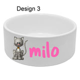 Personalised Ceramic Dog Cat Bowls Custom Pet Puppy Bowl