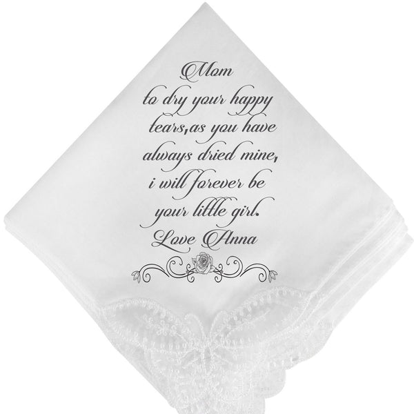 personalised wedding Handkerchief